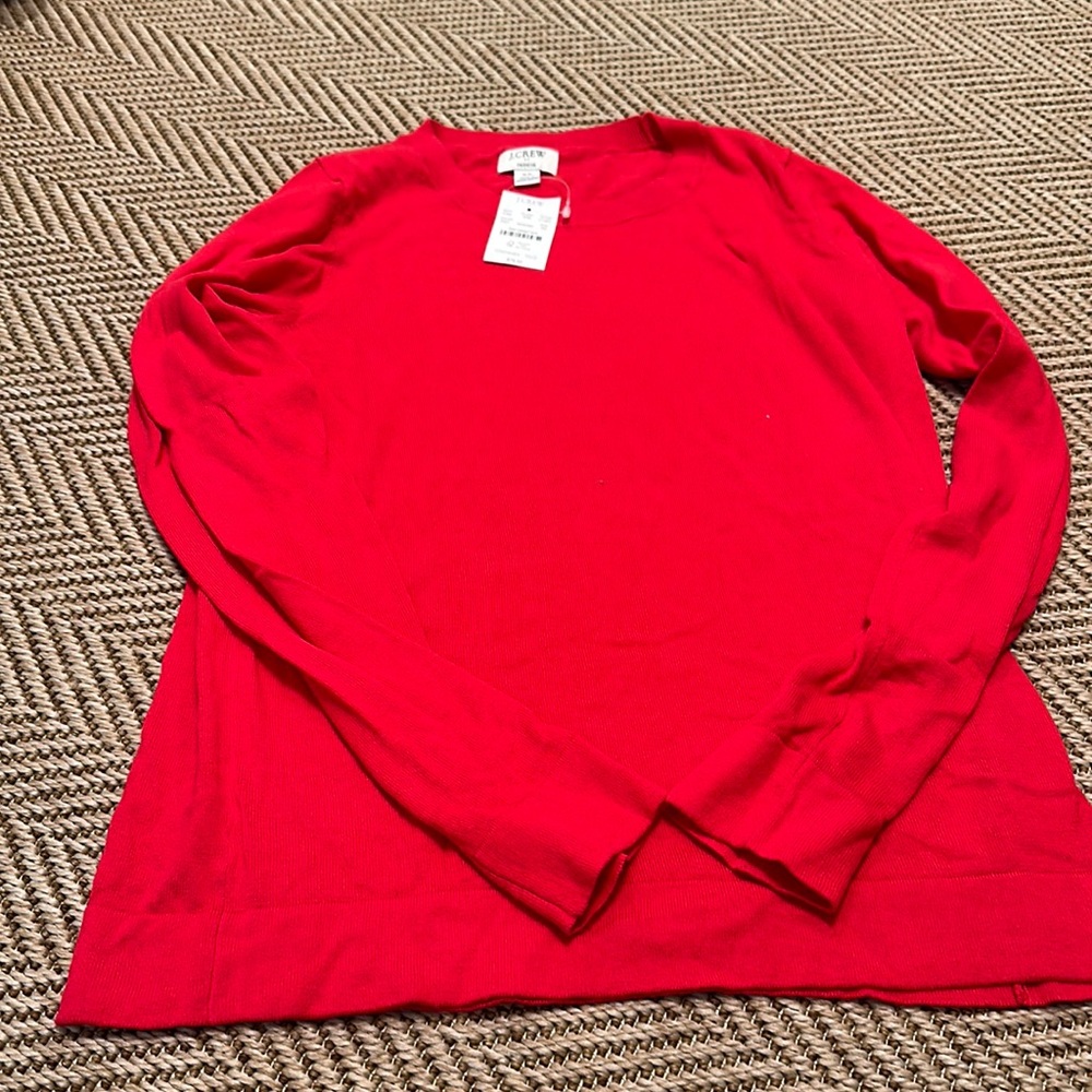 J Crew Factory Red Teddie Sweater - NWT